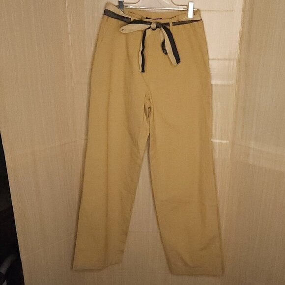 Who What Wear New Khaki Wide Leg Pants With Belt 2 - Picture 3 of 9